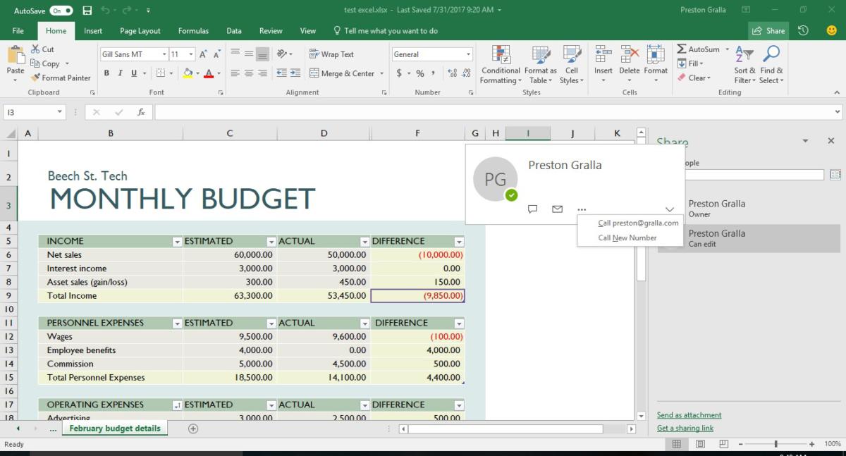 excel for mac update links